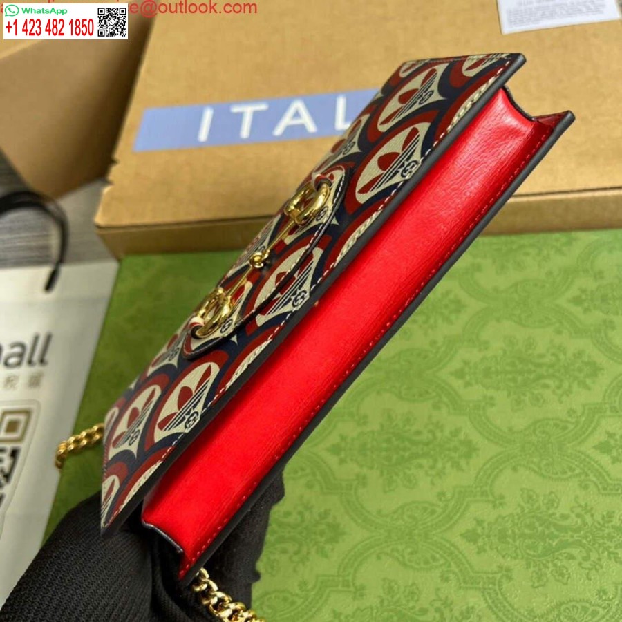 Реплика Gucci 621892 Кошелек Adidas X Gucci с цепочкой Horsebit
