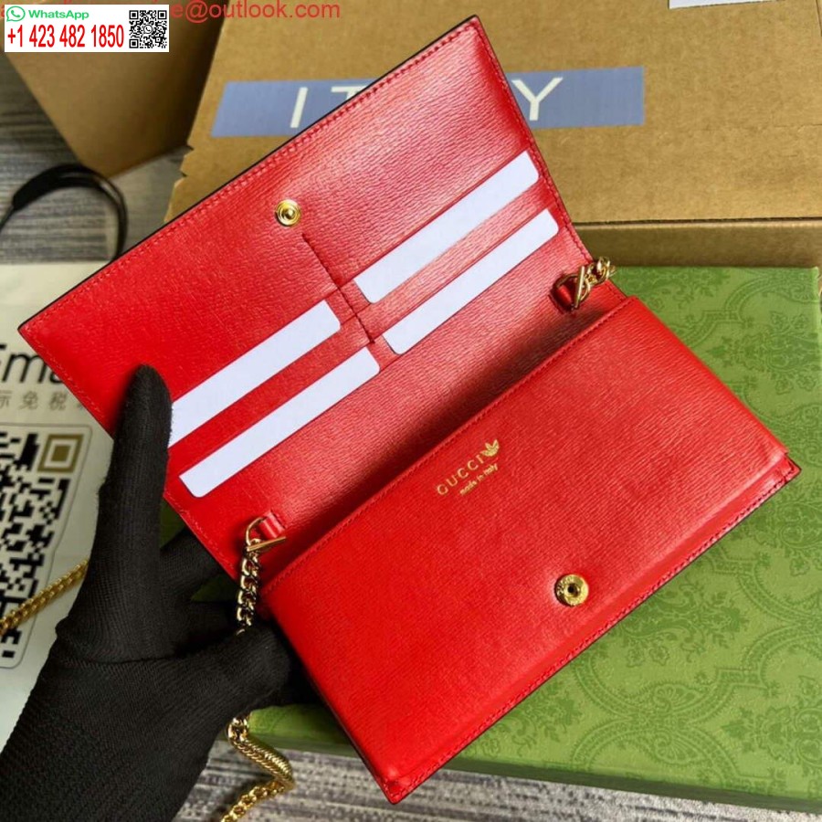 Реплика Gucci 621892 Кошелек Adidas X Gucci с цепочкой Horsebit