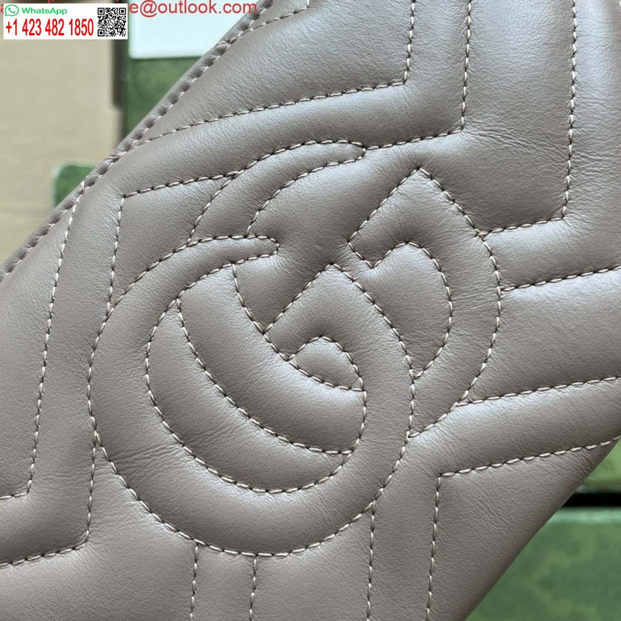 Replica Gucci 443447 GG Marmmont wallet with chain Pink leather