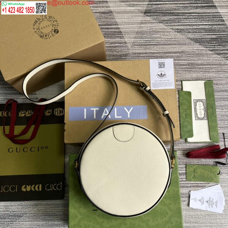 Réplique Adidas X Gucci Sac à Bandoulière Ophidia 702626 Cuir Blanc