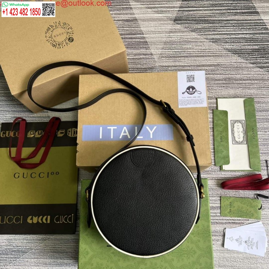 Réplique Adidas X Gucci Sac à Bandoulière Ophidia 702626 Cuir Noir