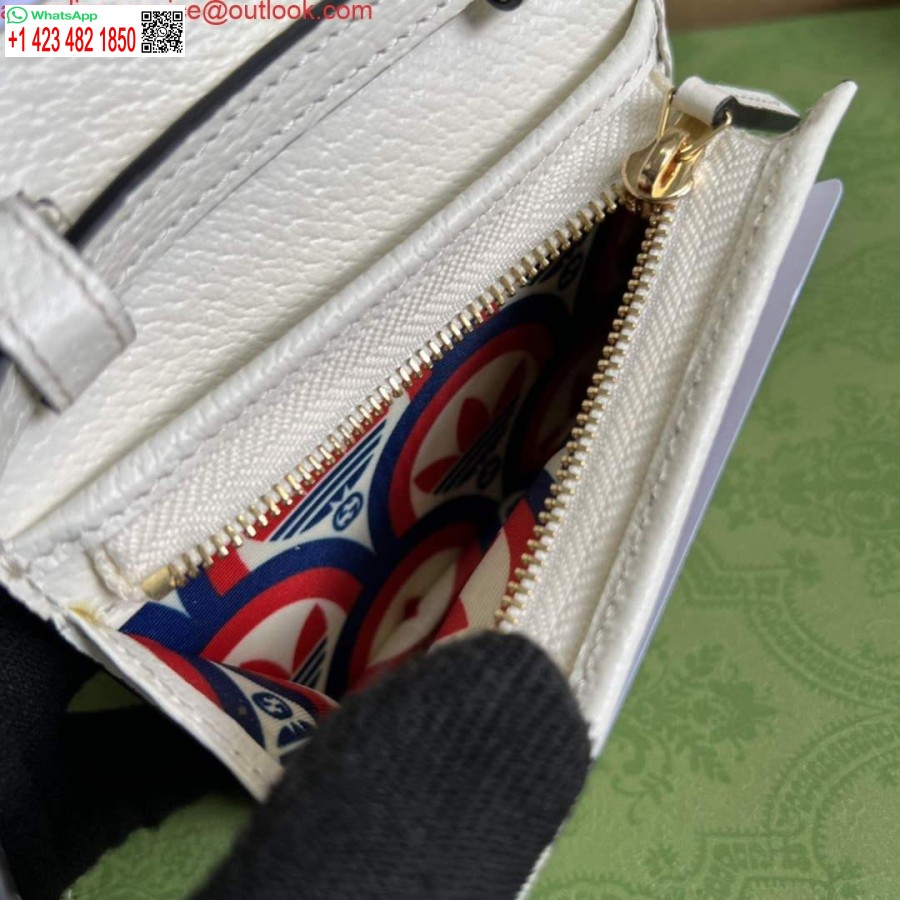 Replika Adidas X Gucci Kortfodral Med Hästbit 702248 Off-white Och Svart Läder