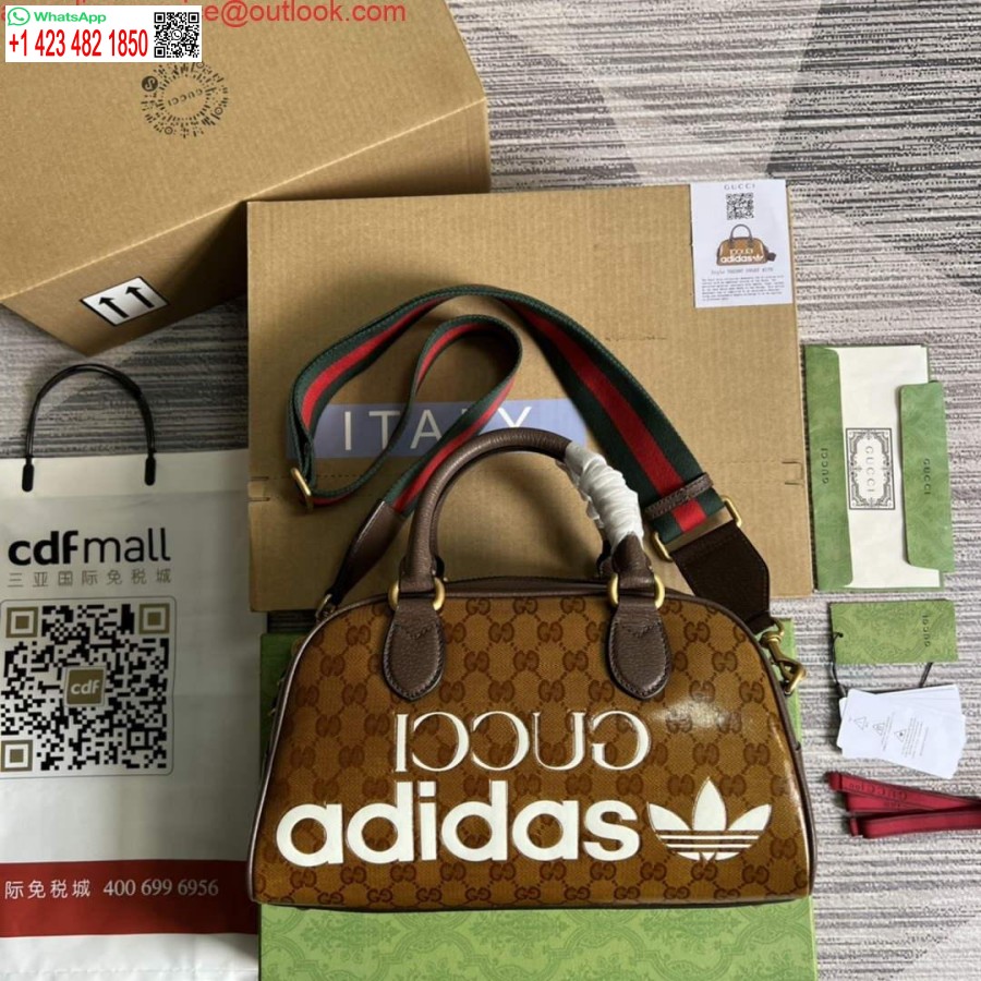 Réplique Adidas X Gucci 702397 Mini Sac De Sport Marron