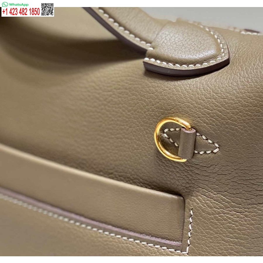 Replika Hermes Mini Kelly 2424 Læder 21cm H230265 Elefantgrå