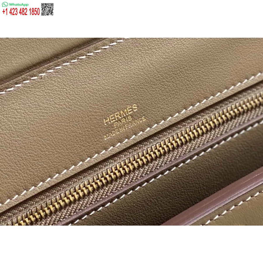 Replika Hermes Mini Kelly 2424 Læder 21cm H230265 Elefantgrå