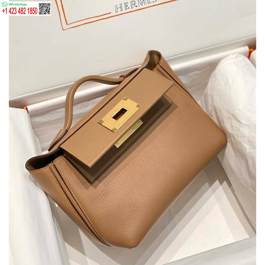 Replik Hermes Mini 2424 Leder 21 Cm H230263 Weimaraner Farbe