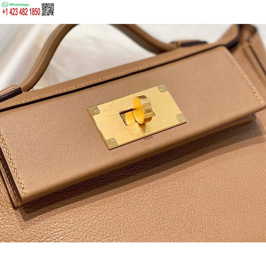 Replik Hermes Mini 2424 Leder 21 Cm H230263 Weimaraner Farbe