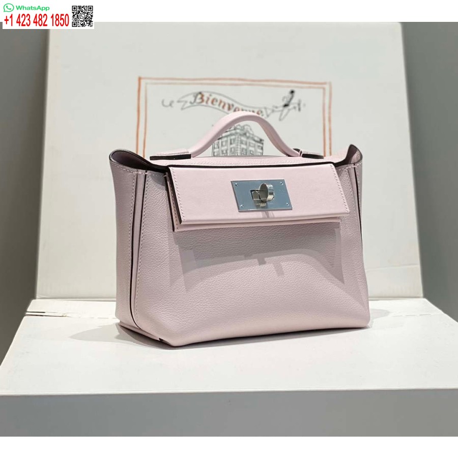 Replika Hermes Mini 2424 Læder 21cm H230263 Fantasy Lilla