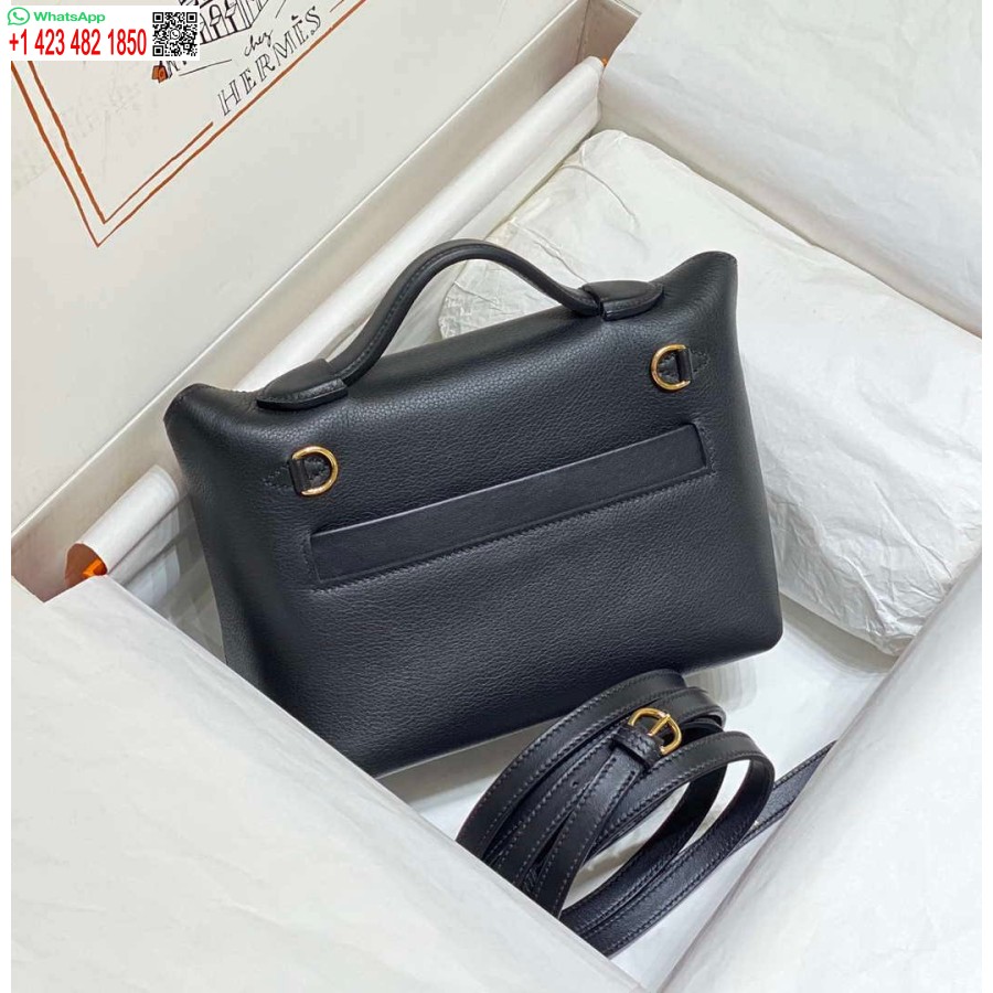 Réplique Hermes Mini 2424 Cuir 21cm H230263 Noir