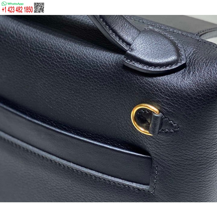 Réplique Hermes Mini 2424 Cuir 21cm H230263 Noir