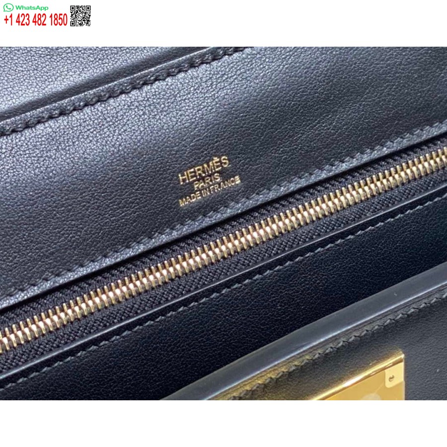 Réplique Hermes Mini 2424 Cuir 21cm H230263 Noir