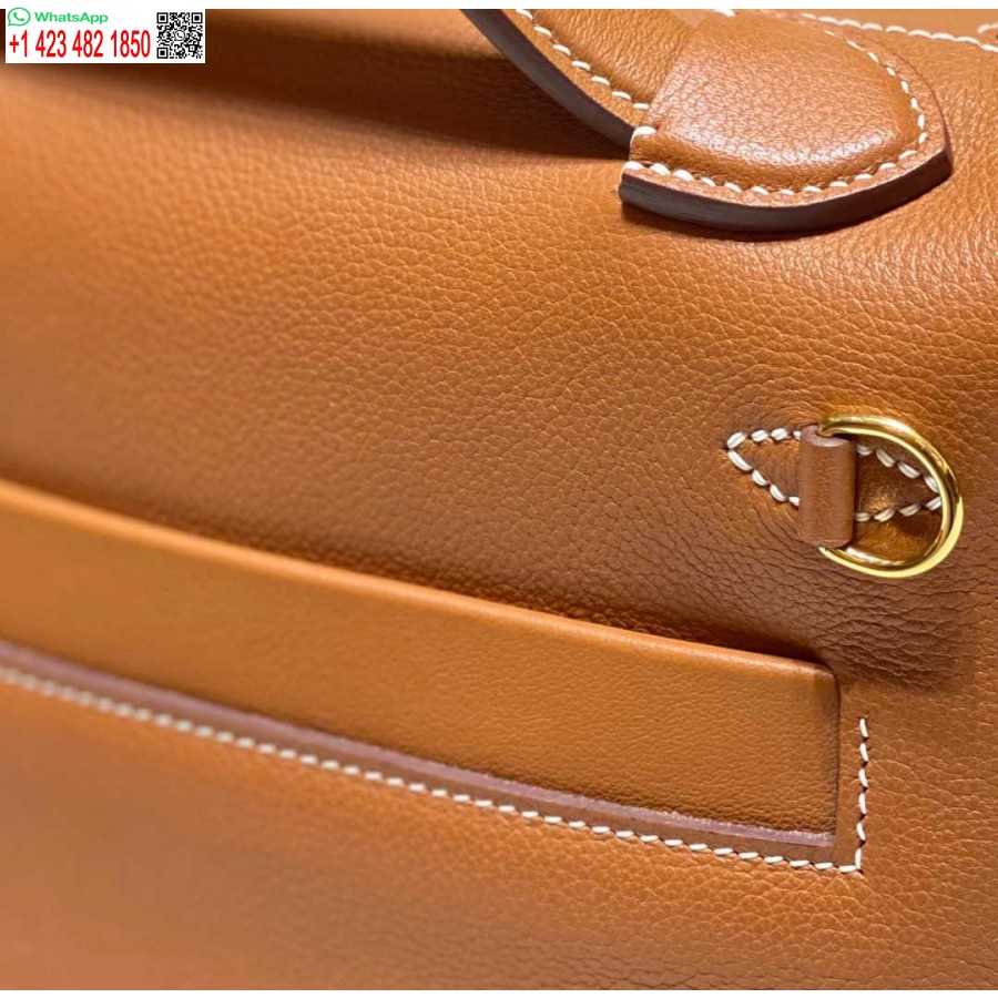 Replica Hermes Mini 2424 Piele 21cm H230262 Maro