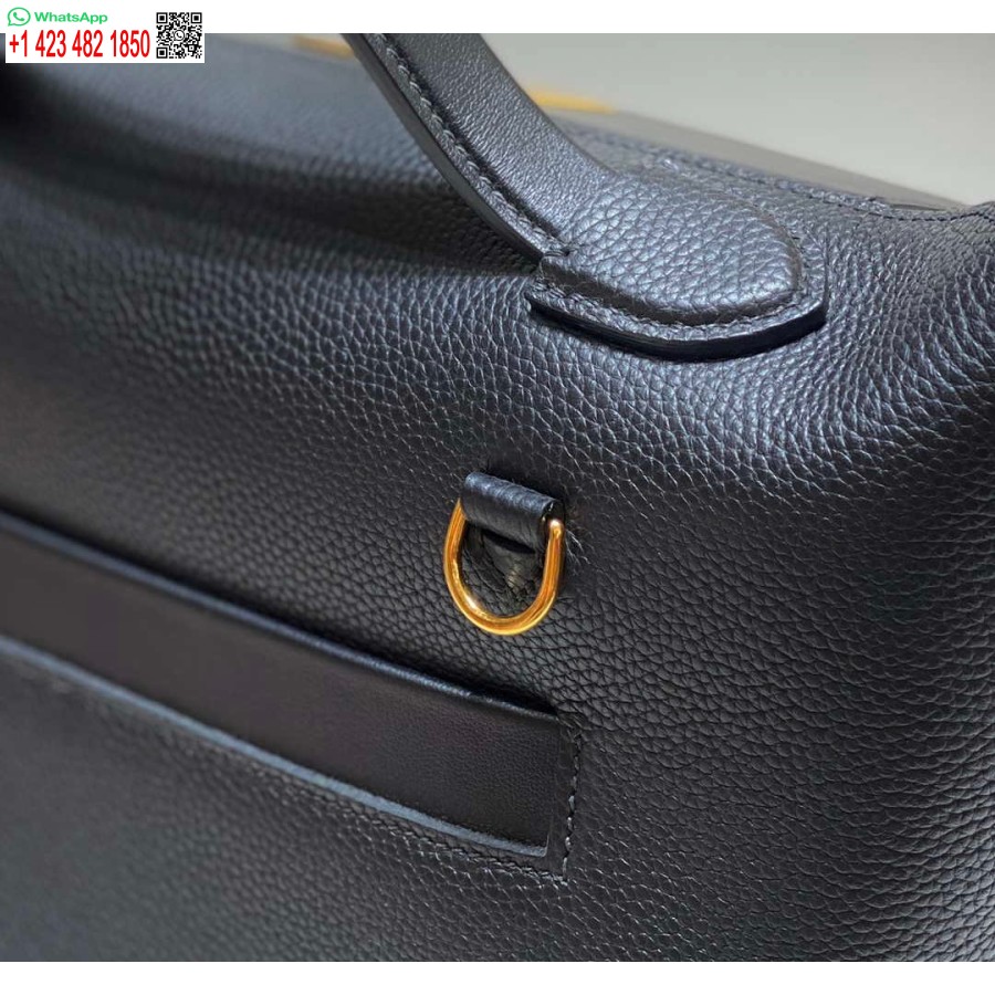 Replika Hermes Kelly 2424 Kožená 29 Cm H230268 čierna Taška Cez Rameno