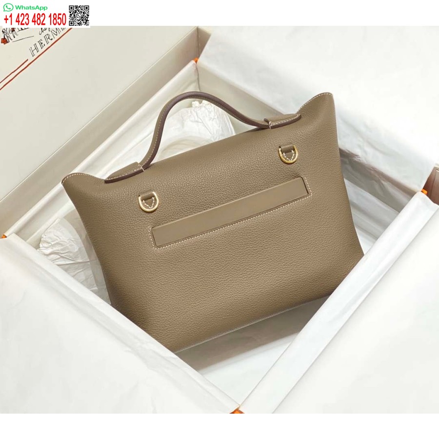 Replica Hermes Kelly 2424 Borsa A Tracolla In Pelle 29 Cm H230267 Elefante Grigio