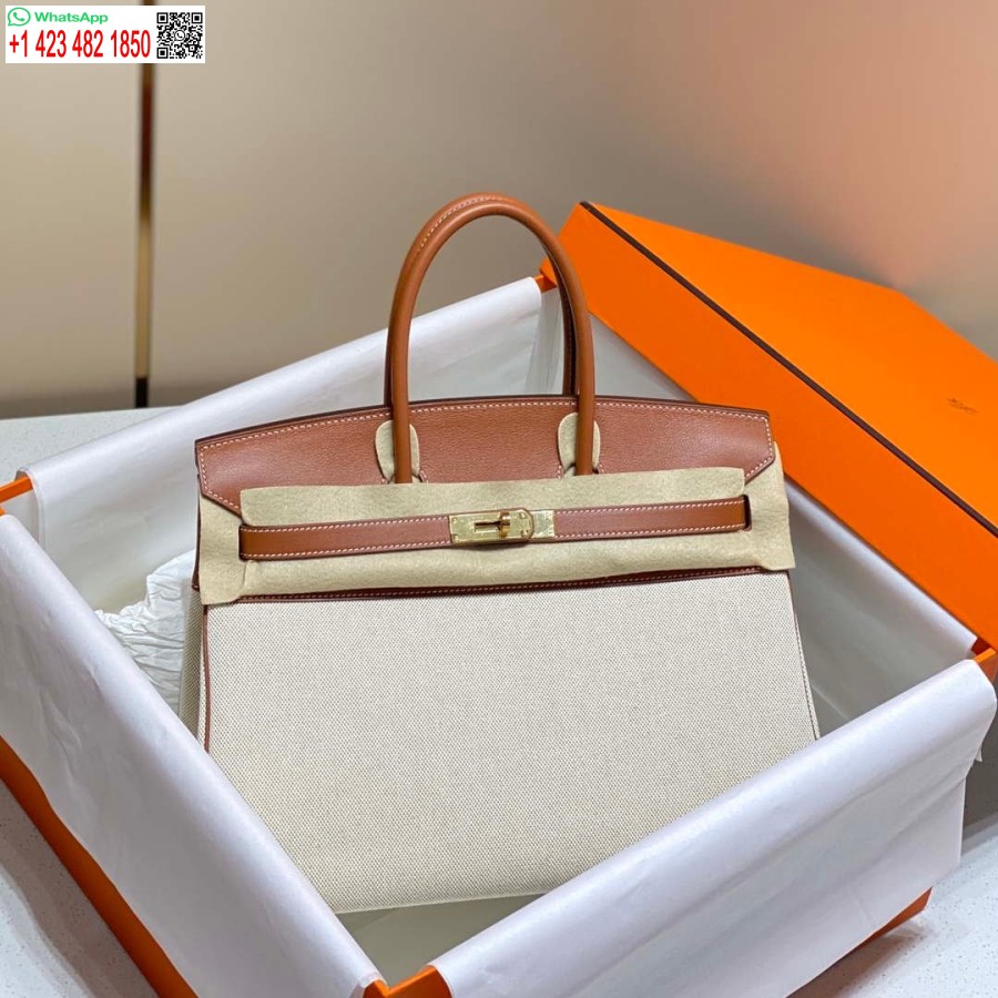 Replika Hermes Birkin Velike Torbe Od Brze Kože S Platnom 285903