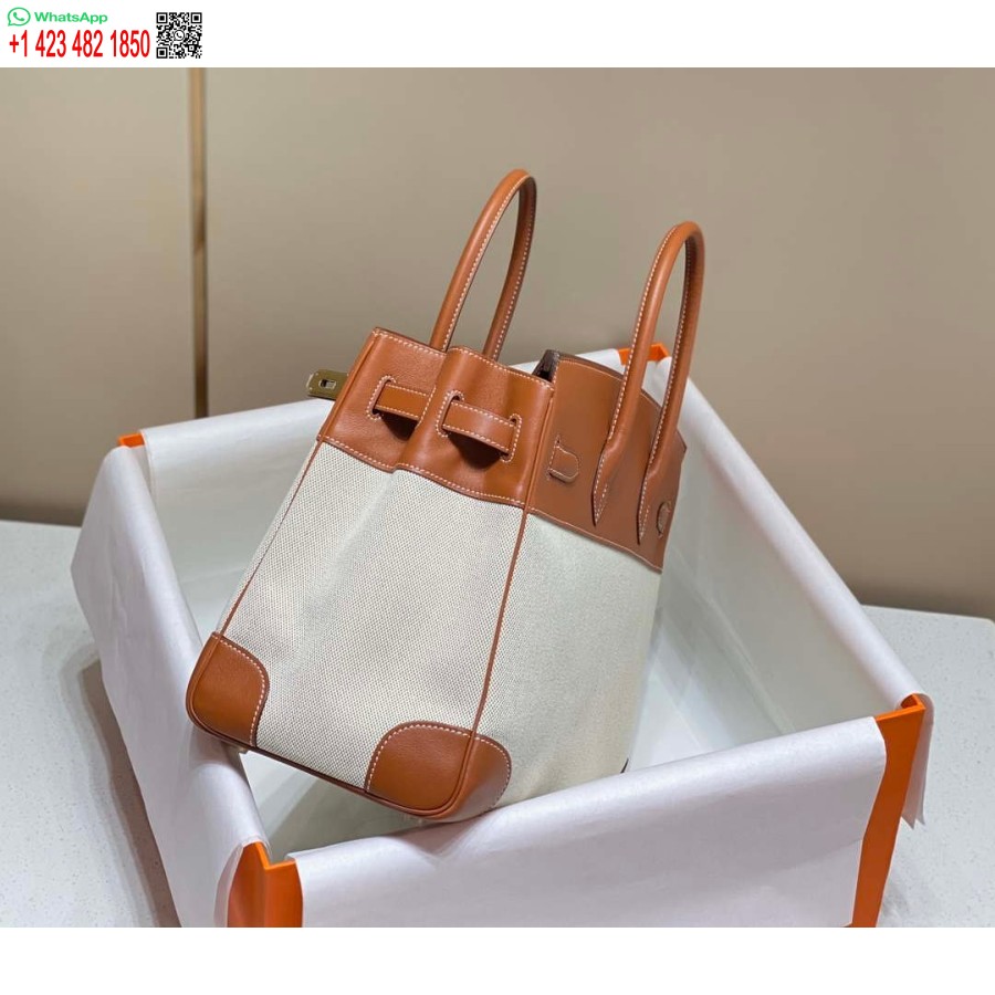Replika Hermes Birkin Velike Torbe Od Brze Kože S Platnom 285903