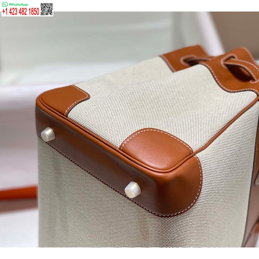 Replika Hermes Birkin Velike Torbe Od Brze Kože S Platnom 285903