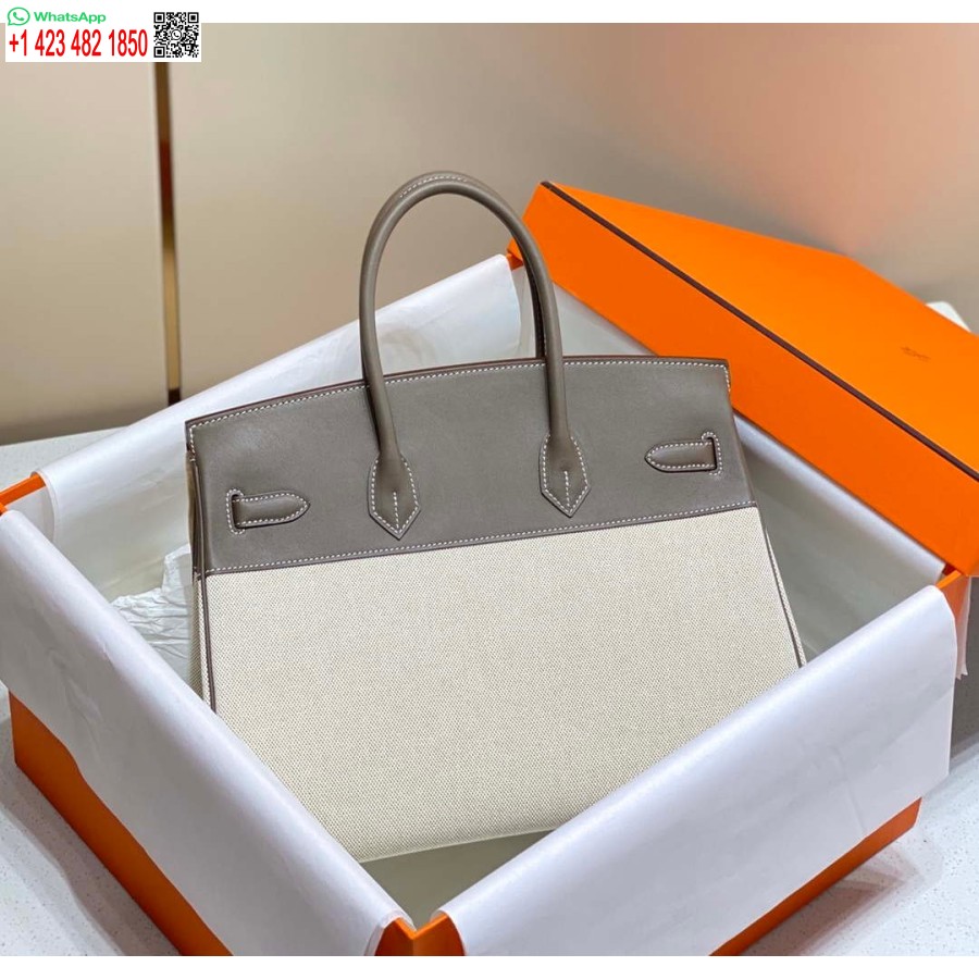 Replika Hermes Birkin Velike Torbe Od Brze Kože S Platnom 285902