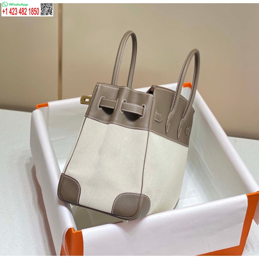 Replika Hermes Birkin Velike Torbe Od Brze Kože S Platnom 285902