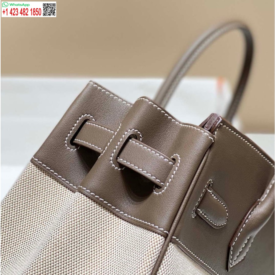 Replika Hermes Birkin Velike Torbe Od Brze Kože S Platnom 285902