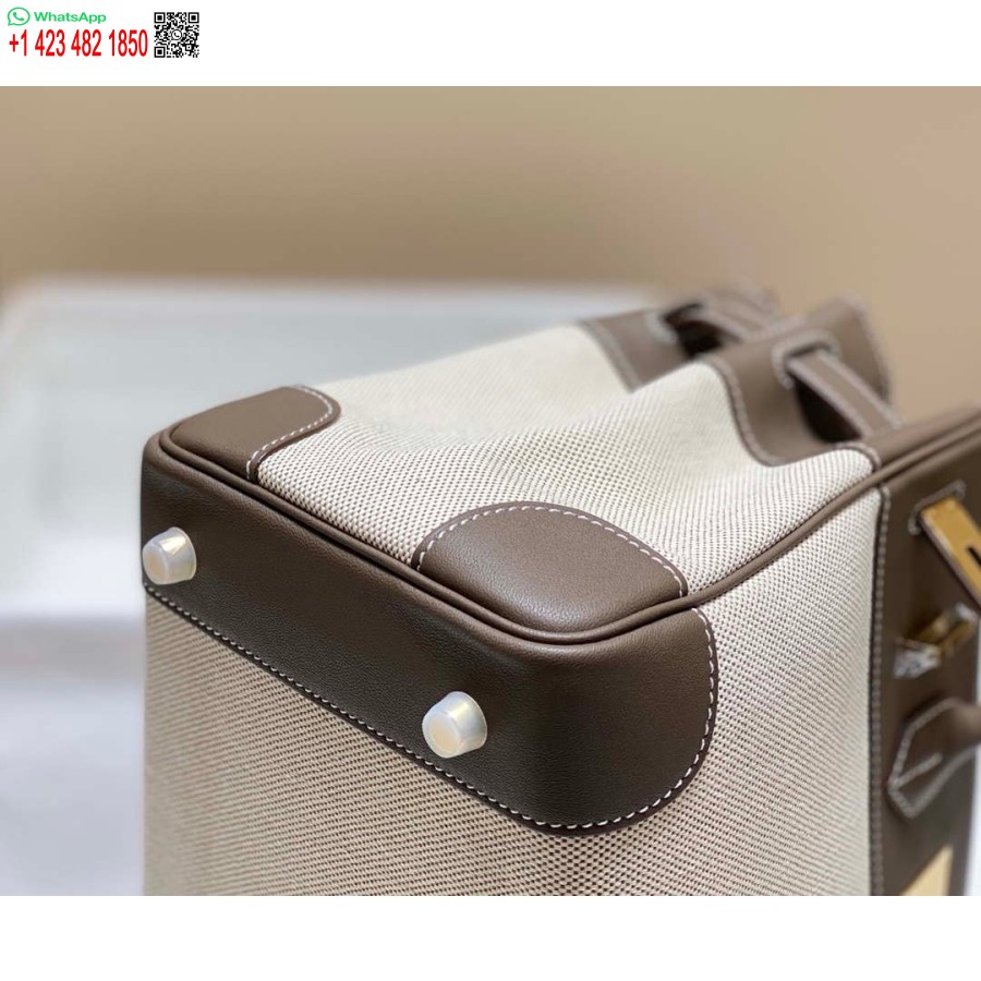 Replika Hermes Birkin Velike Torbe Od Brze Kože S Platnom 285902