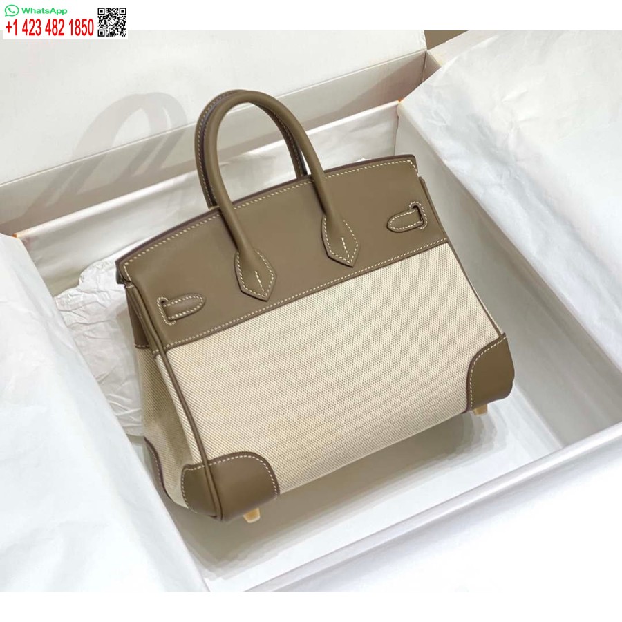 Replika Hermes Birkin Taška Z Rýchlej Kože S Plátnom 285900