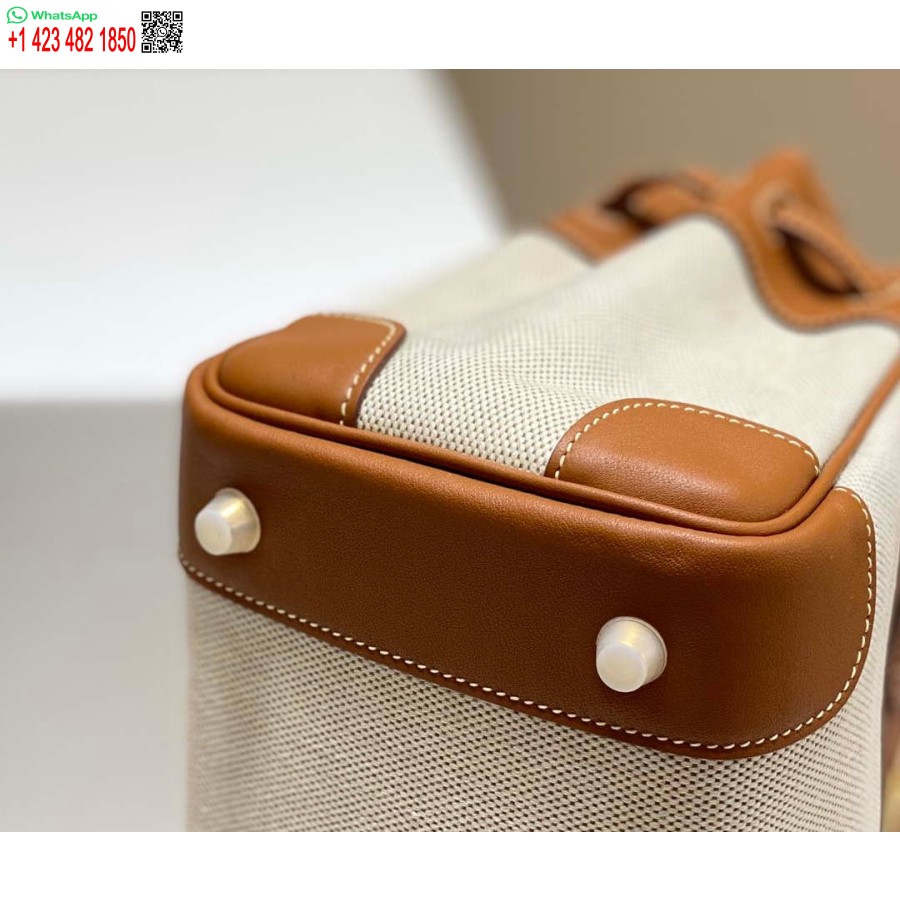 Réplique Hermes Birkin Sac Fourre-tout En Cuir Swift Avec Toile 285899