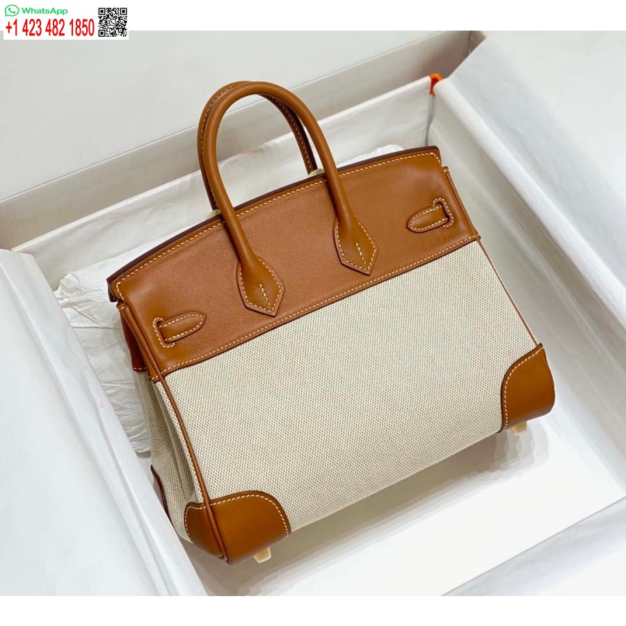 Replica Borsa Tote Hermes Birkin In Pelle Swift Con Tela 285899