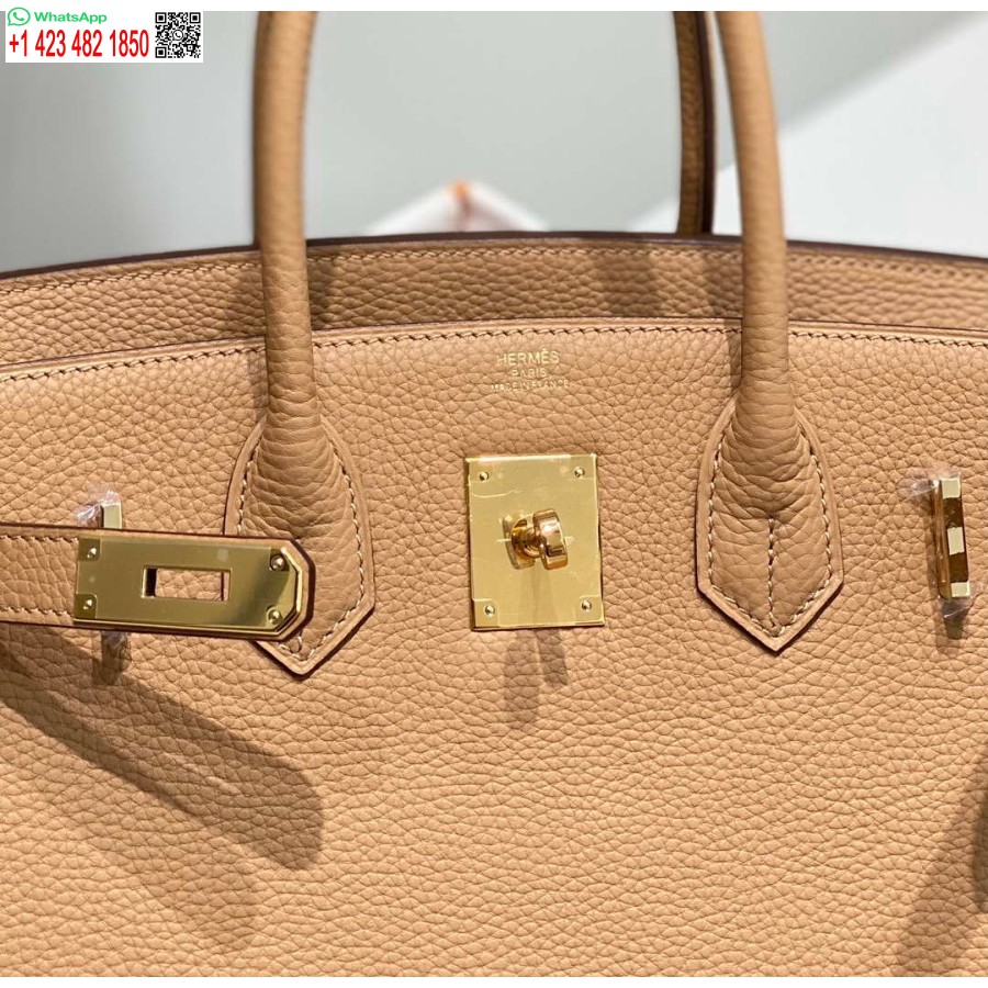 Réplique Hermes Birkin Designer Sac Fourre-tout En Cuir Togo 28567 Camel