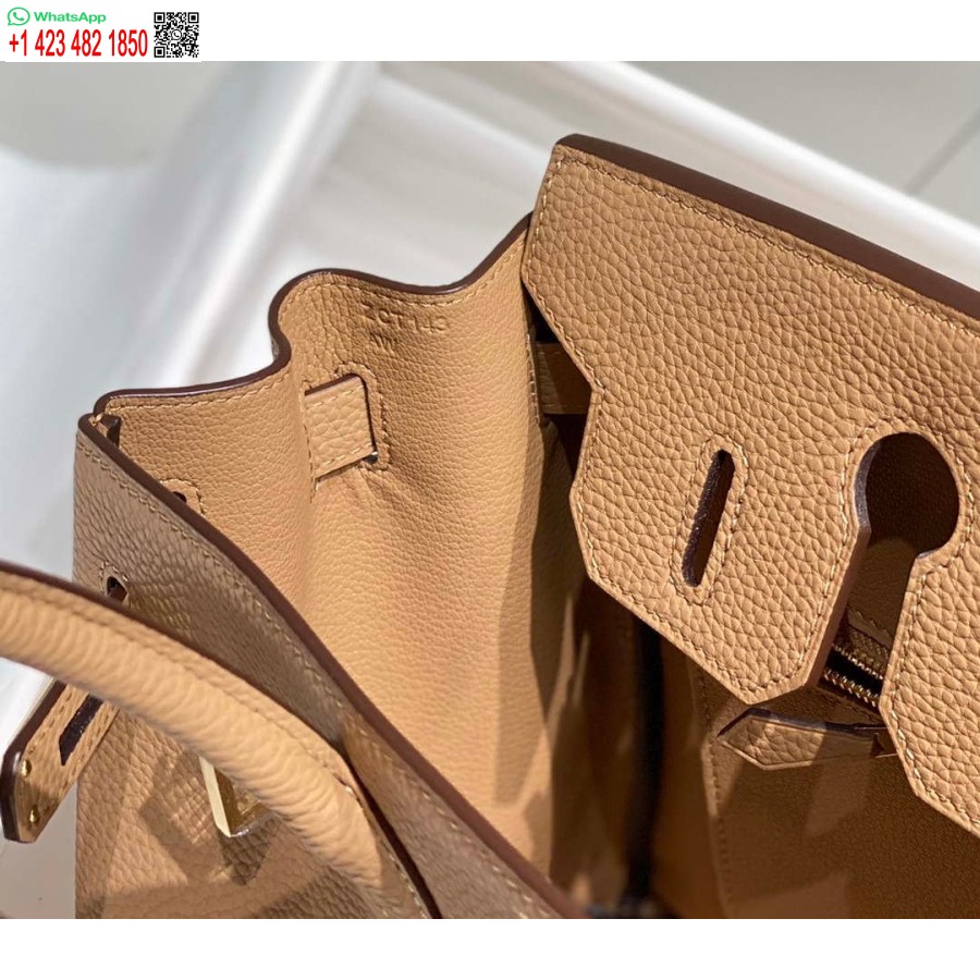 Réplique Hermes Birkin Designer Sac Fourre-tout En Cuir Togo 28567 Camel