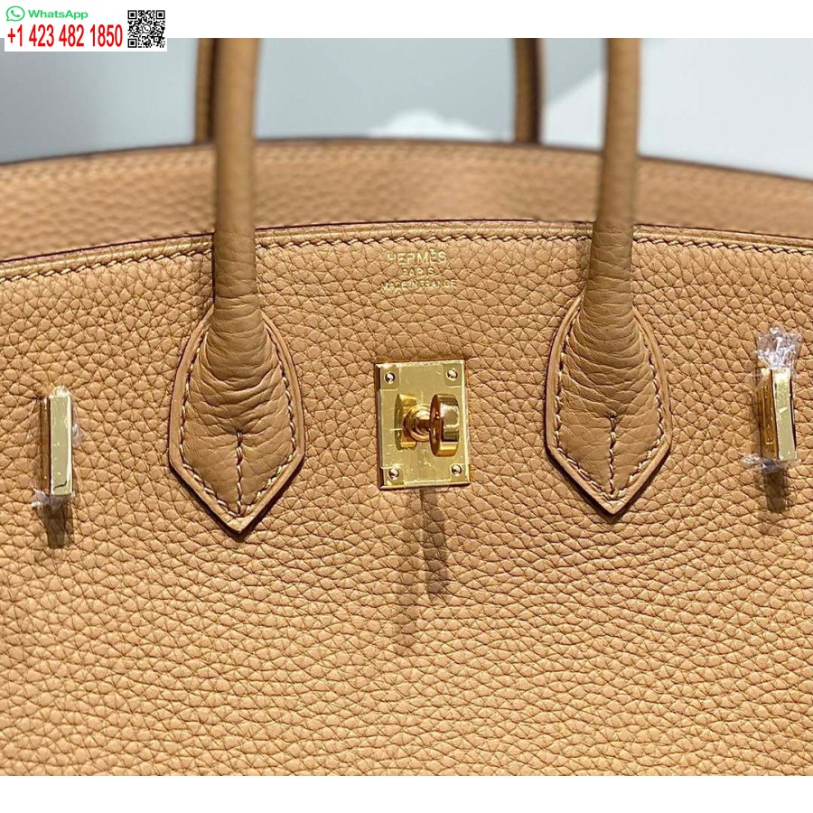 Réplique Hermes Birkin Designer Sac Fourre-tout En Cuir Togo 28567 Camel