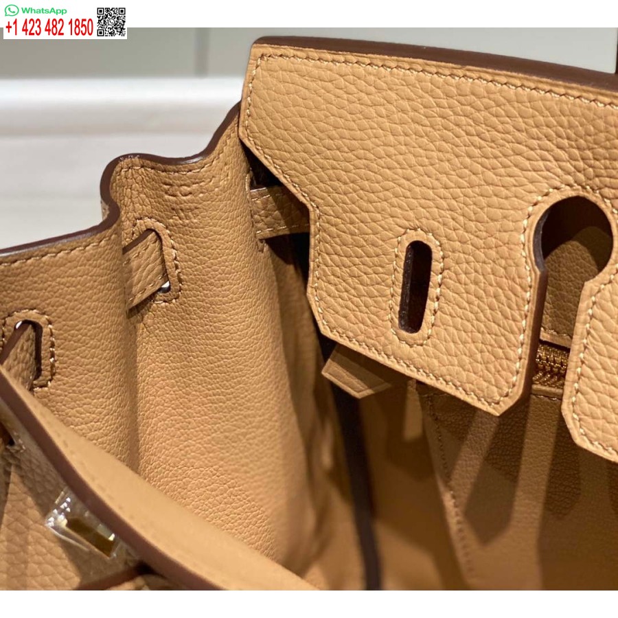 Réplique Hermes Birkin Designer Sac Fourre-tout En Cuir Togo 28567 Camel