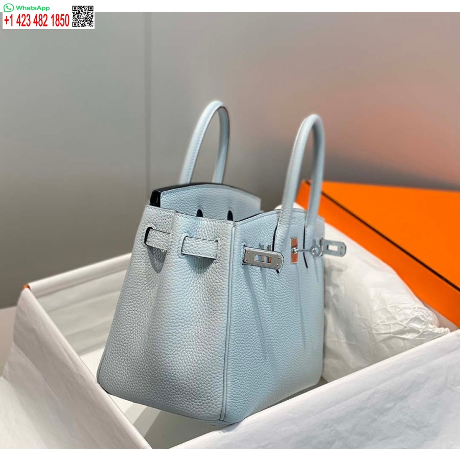 Replika Hermes Birkin Designer Mulepose Togo Læder 28566 Blå Bleg