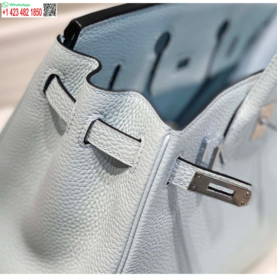 Replika Hermes Birkin Designer Mulepose Togo Læder 28566 Blå Bleg