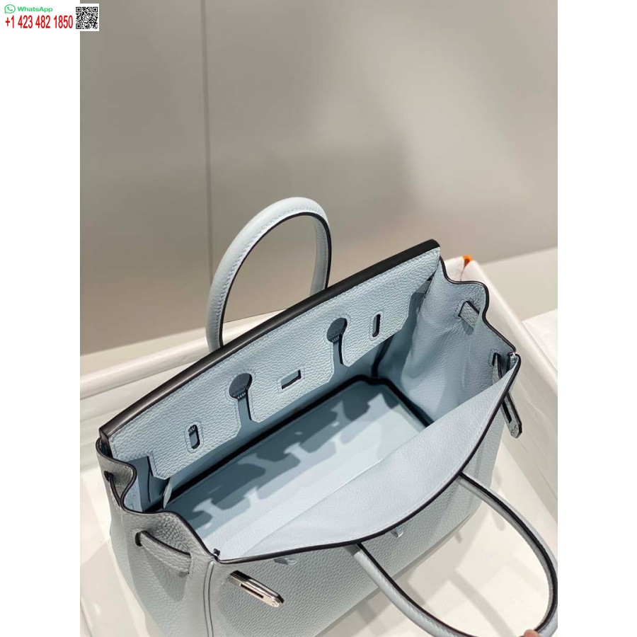 Replika Hermes Birkin Designer Mulepose Togo Læder 28566 Blå Bleg