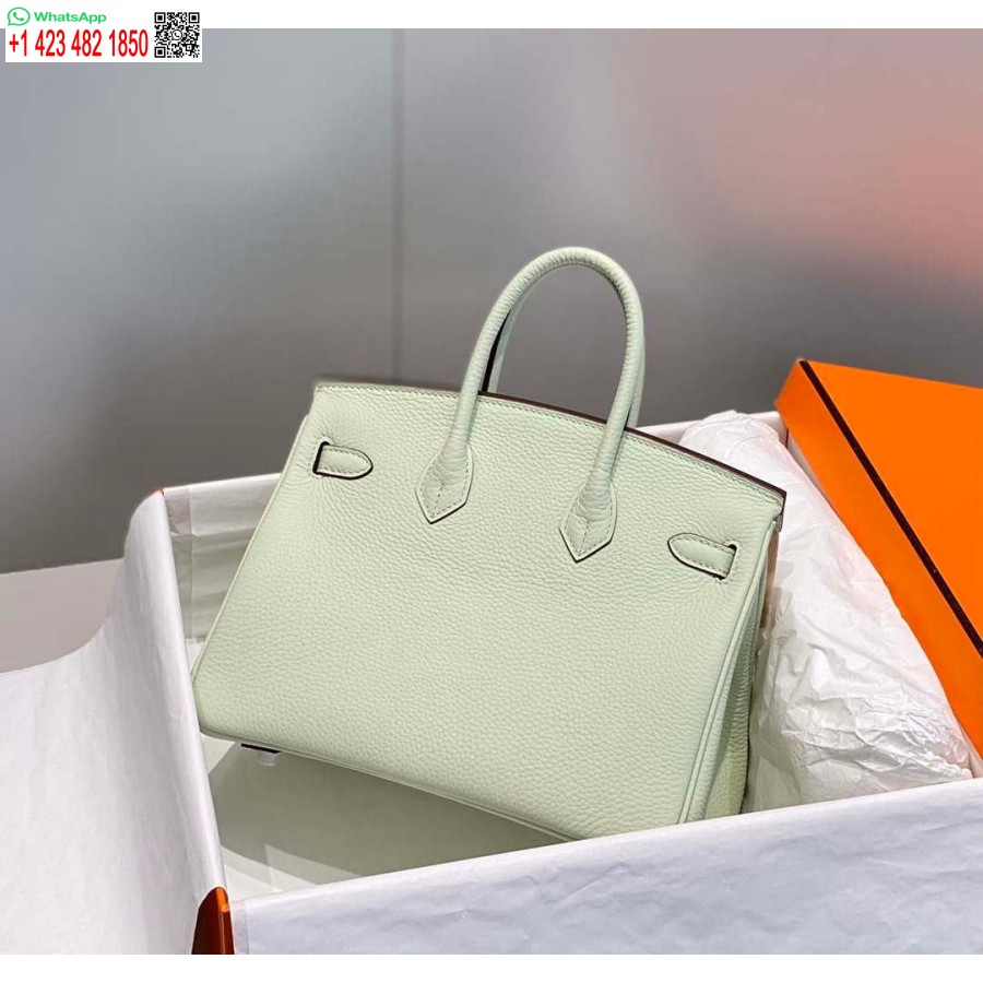 Replika Hermes Birkin Značková Kabelka Togo Kožená 28565 Bublinková Zelená