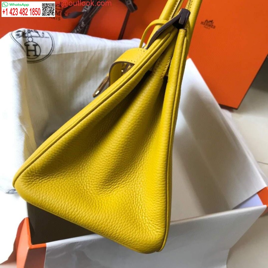 Réplique Hermes Birkin Designer Sac Fourre-tout En Cuir Togo 28338 Jaune