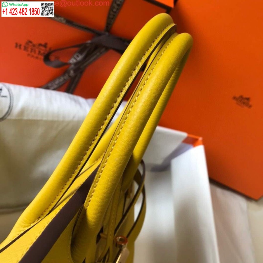 Réplique Hermes Birkin Designer Sac Fourre-tout En Cuir Togo 28338 Jaune