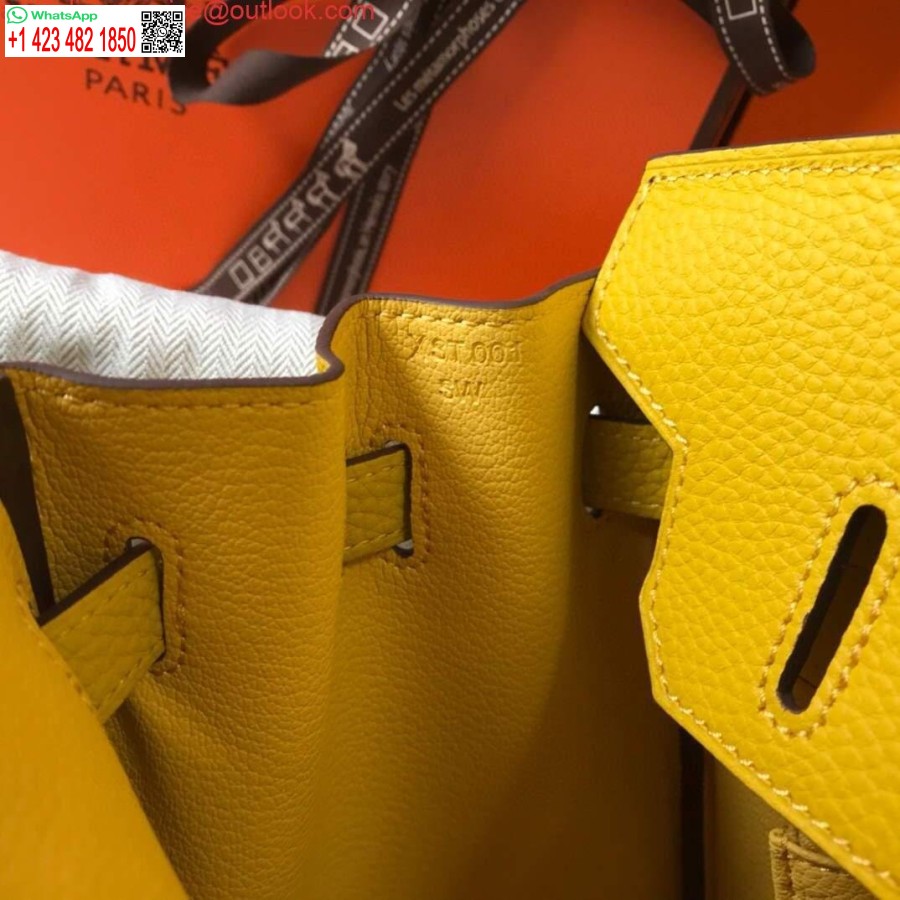 Réplique Hermes Birkin Designer Sac Fourre-tout En Cuir Togo 28338 Jaune