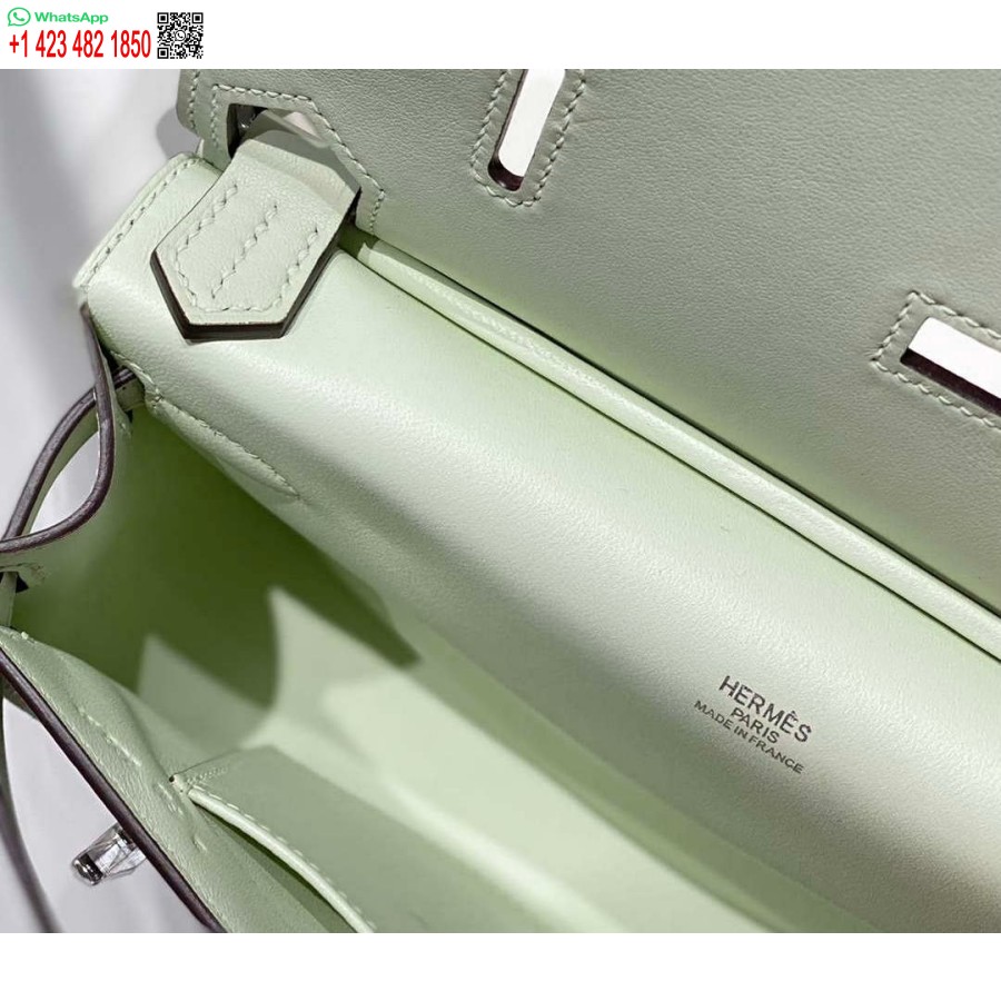 Replika Hermes 316413 Kožené Tašky Jypsiere Hermes Svetlozelená H900919