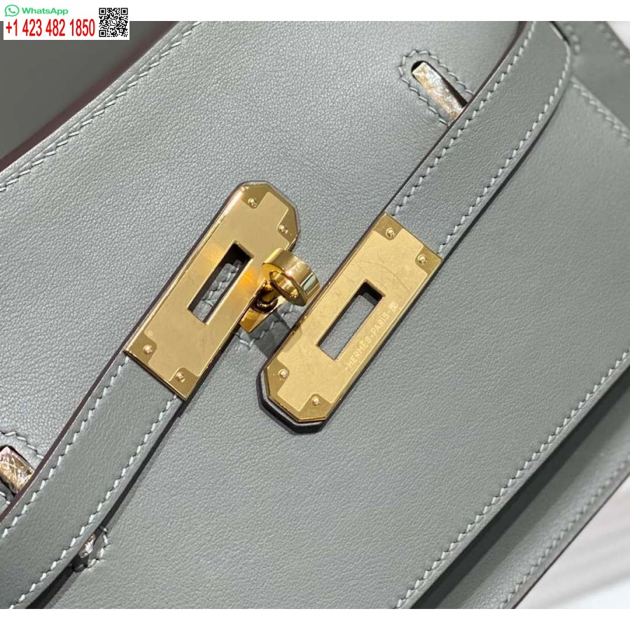 Replika Hermes 316413 Jypsiere Kožne Hermes Torbe Sive H900920