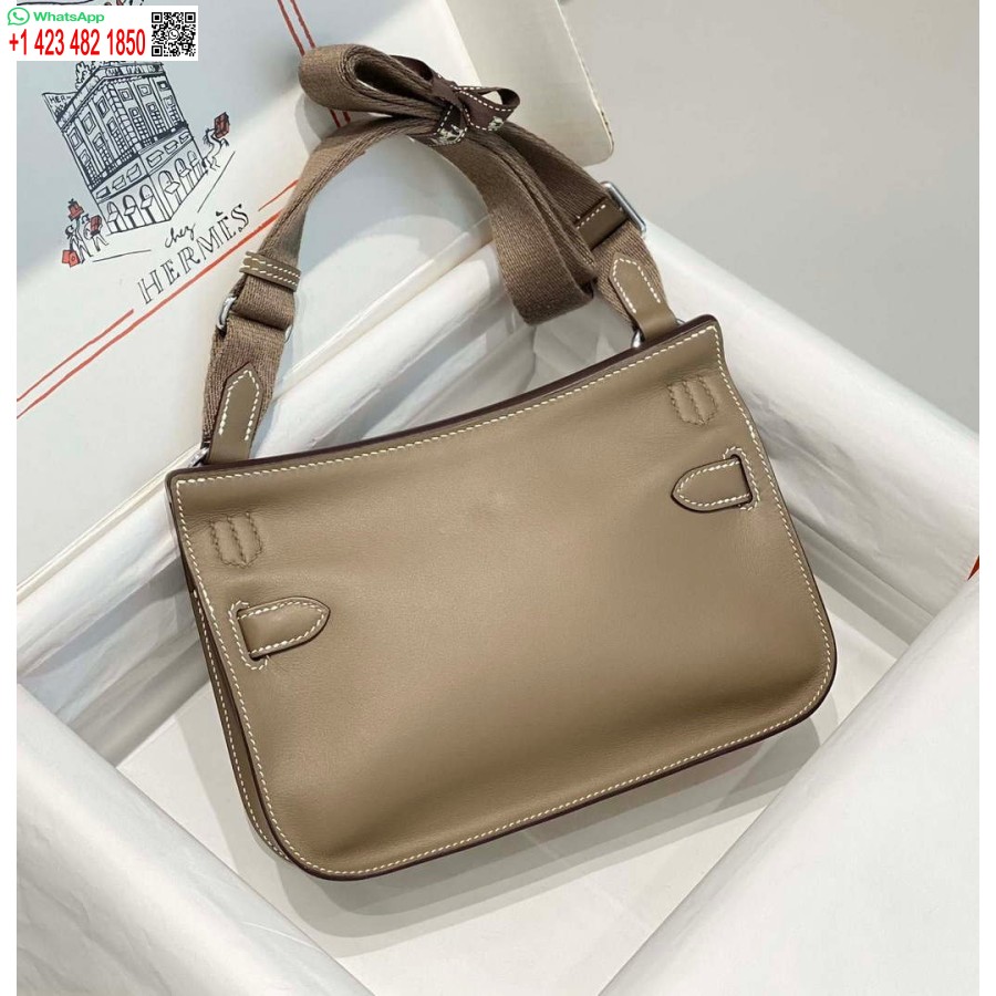 Replika Hermes 316413 Jypsiere Usnjene Torbe Hermes Slon Siva H900913