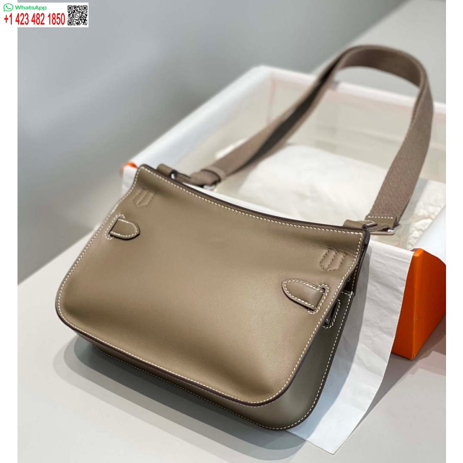 Replika Hermes 316413 Jypsiere Usnjene Torbe Hermes Slon Siva H900913