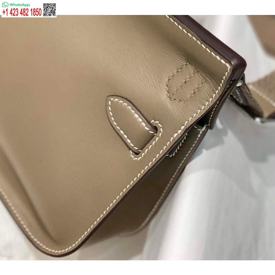 Replika Hermes 316413 Jypsiere Usnjene Torbe Hermes Slon Siva H900913