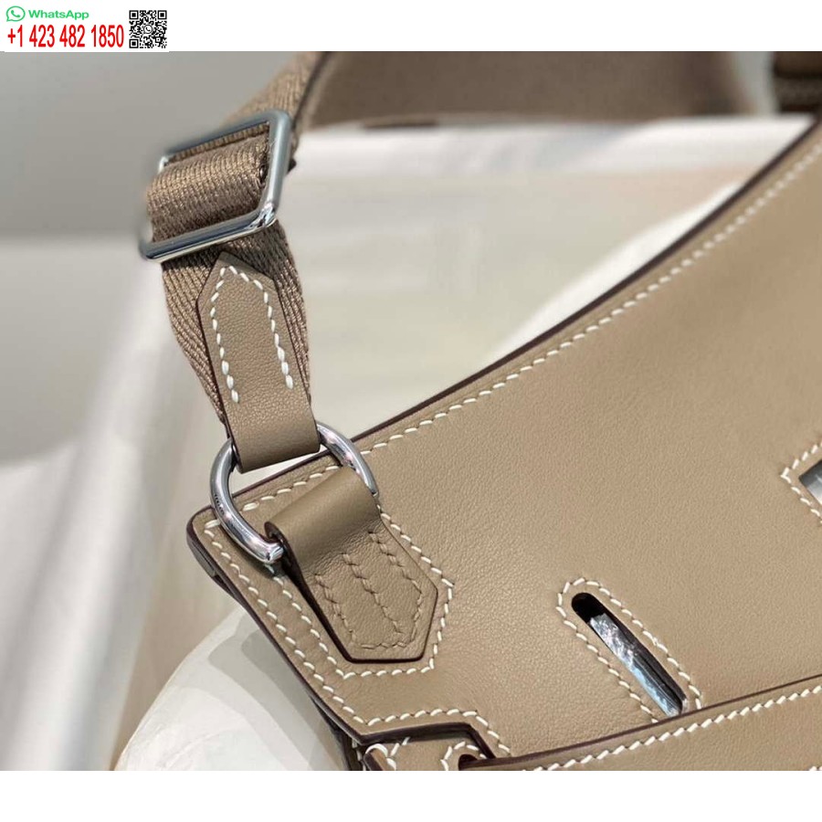 Replika Hermes 316413 Jypsiere Usnjene Torbe Hermes Slon Siva H900913