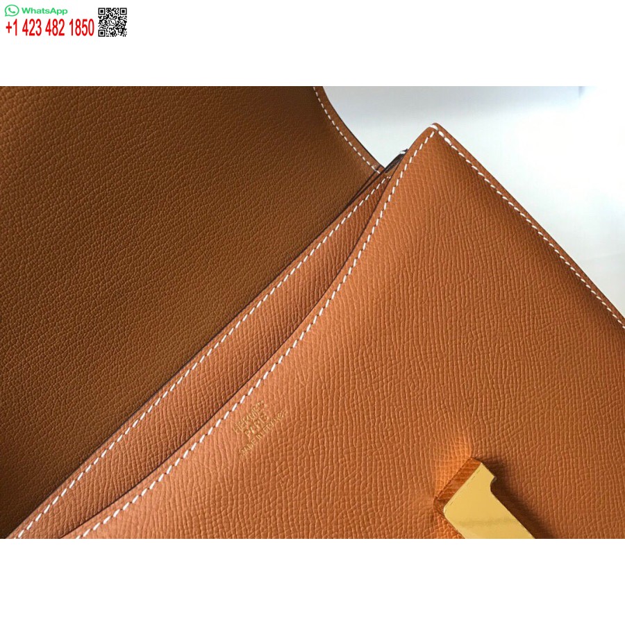Réplica Hermes H082060 Constance Carteira Slim Epsom Couro De Bezerro Marrom