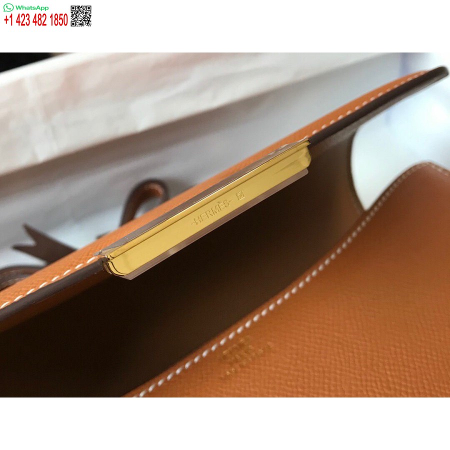 Réplica Hermes H082060 Constance Carteira Slim Epsom Couro De Bezerro Marrom