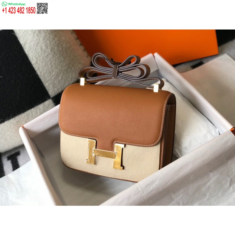 Replik Hermes H082060 Constance Slim Wallet Epsom Kalbsleder Braun