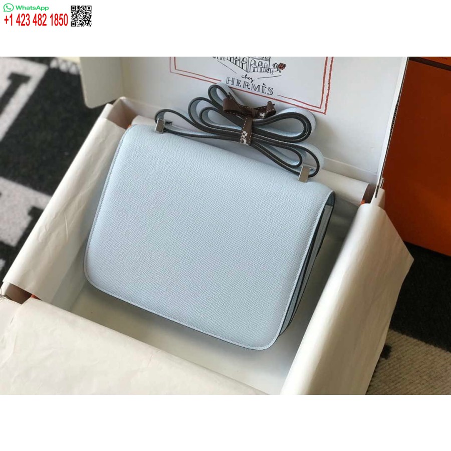 ماکت کیف های شانه ای هرمس کنستانس چرم اپسوم نقره ای H28420