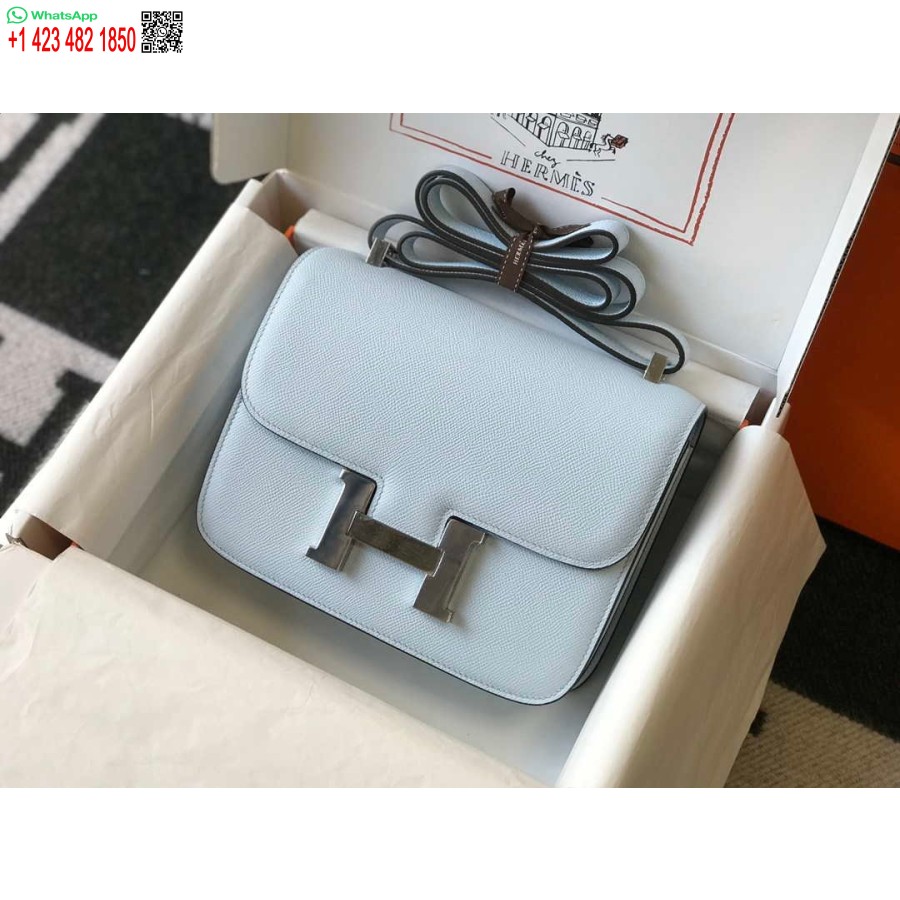 ماکت کیف های شانه ای هرمس کنستانس چرم اپسوم نقره ای H28420